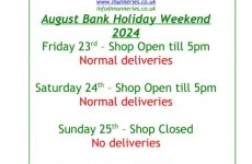 August Bank Holiday Weekend 2024